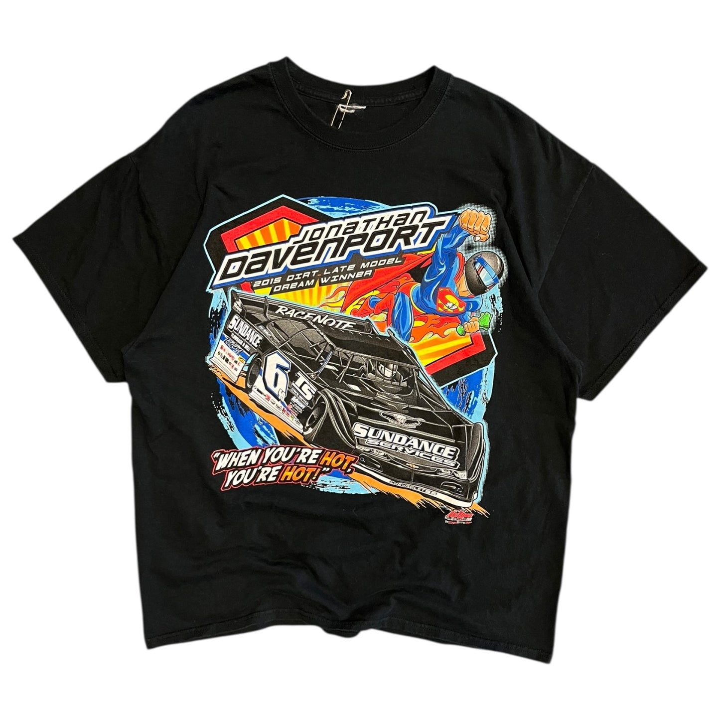 Y2K Jonathan Davenport Superman NASCAR Tee