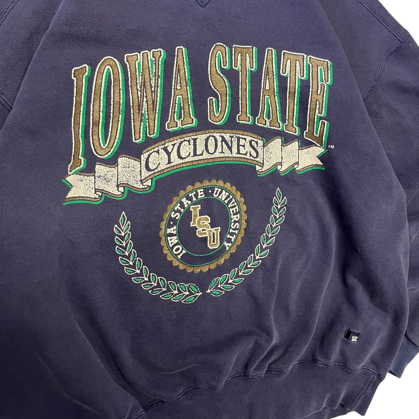 Vintage Russell Iowa State Cyclones Navy Crest Sweatshirt