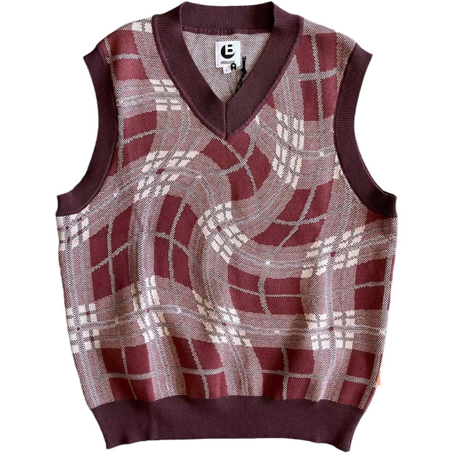 Brigade - Warped Tartan Knit Vest (Multi)