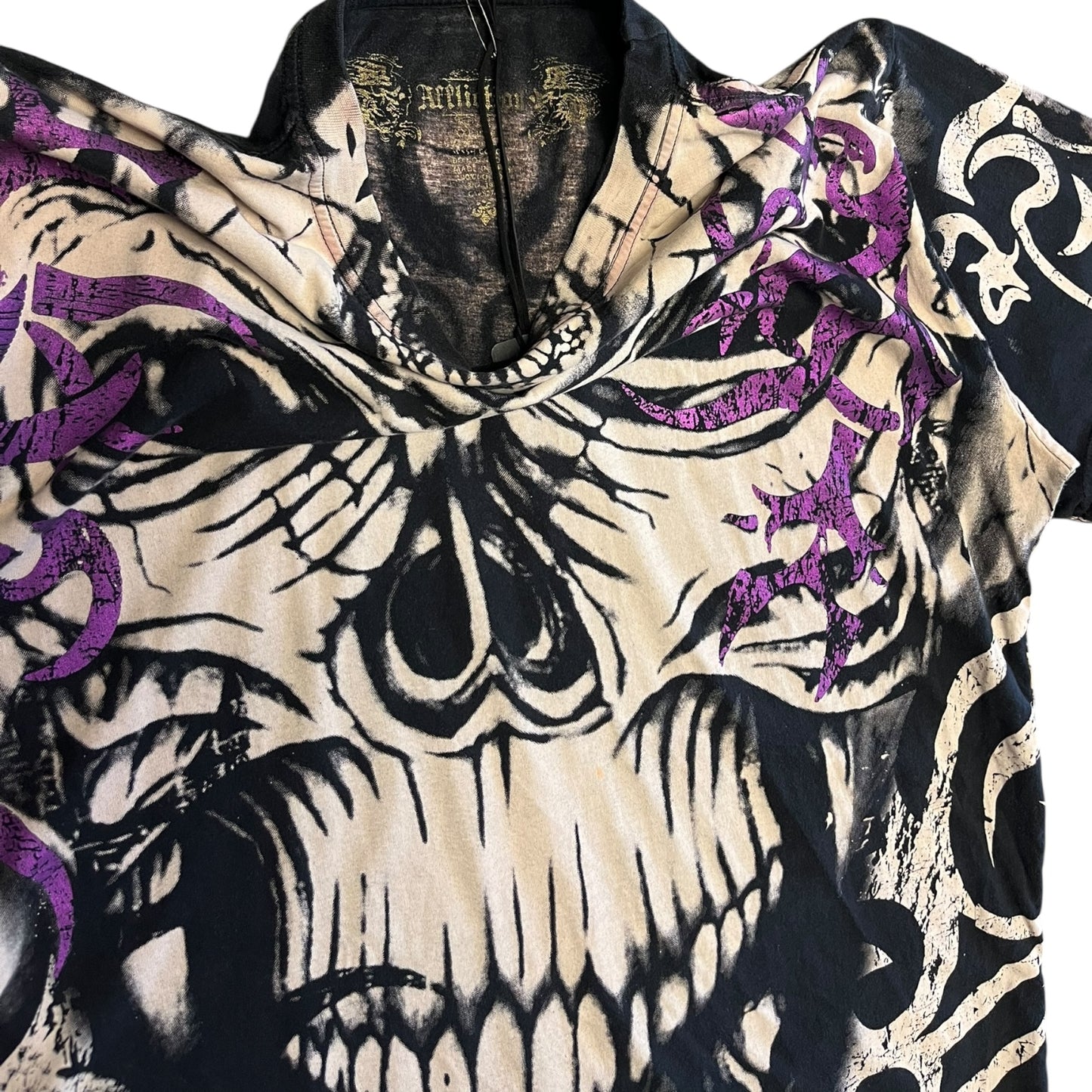 Affliction Tribal & Skull AOP T Shirt