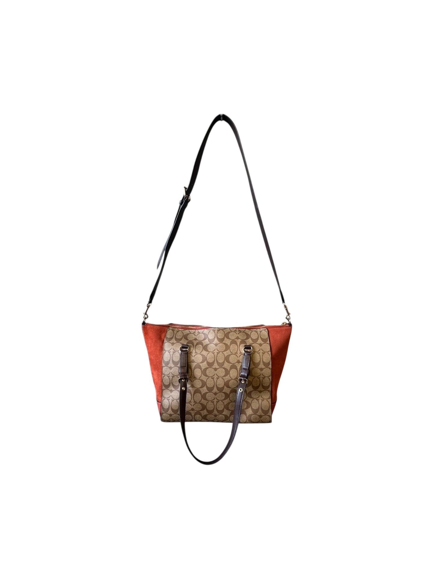 2021 Coach Kleo Carryall in Signature Canvas Khaki/Multi Handbag