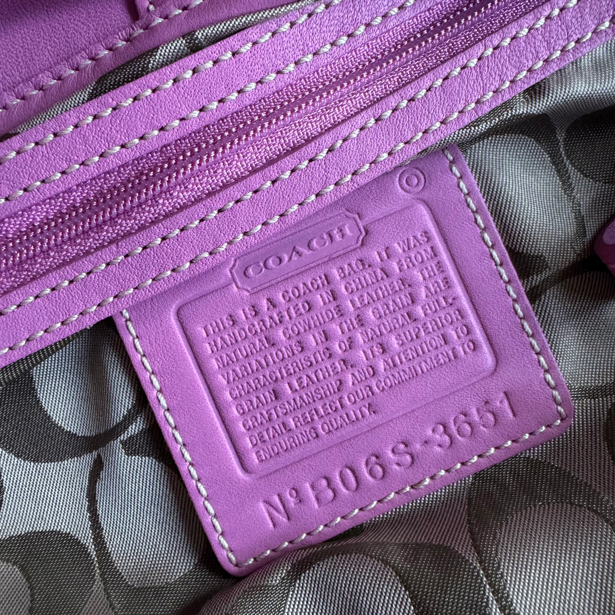 Y2K Coach Rare Rasberry Large Hobo Shoulder Bag Mint Condition