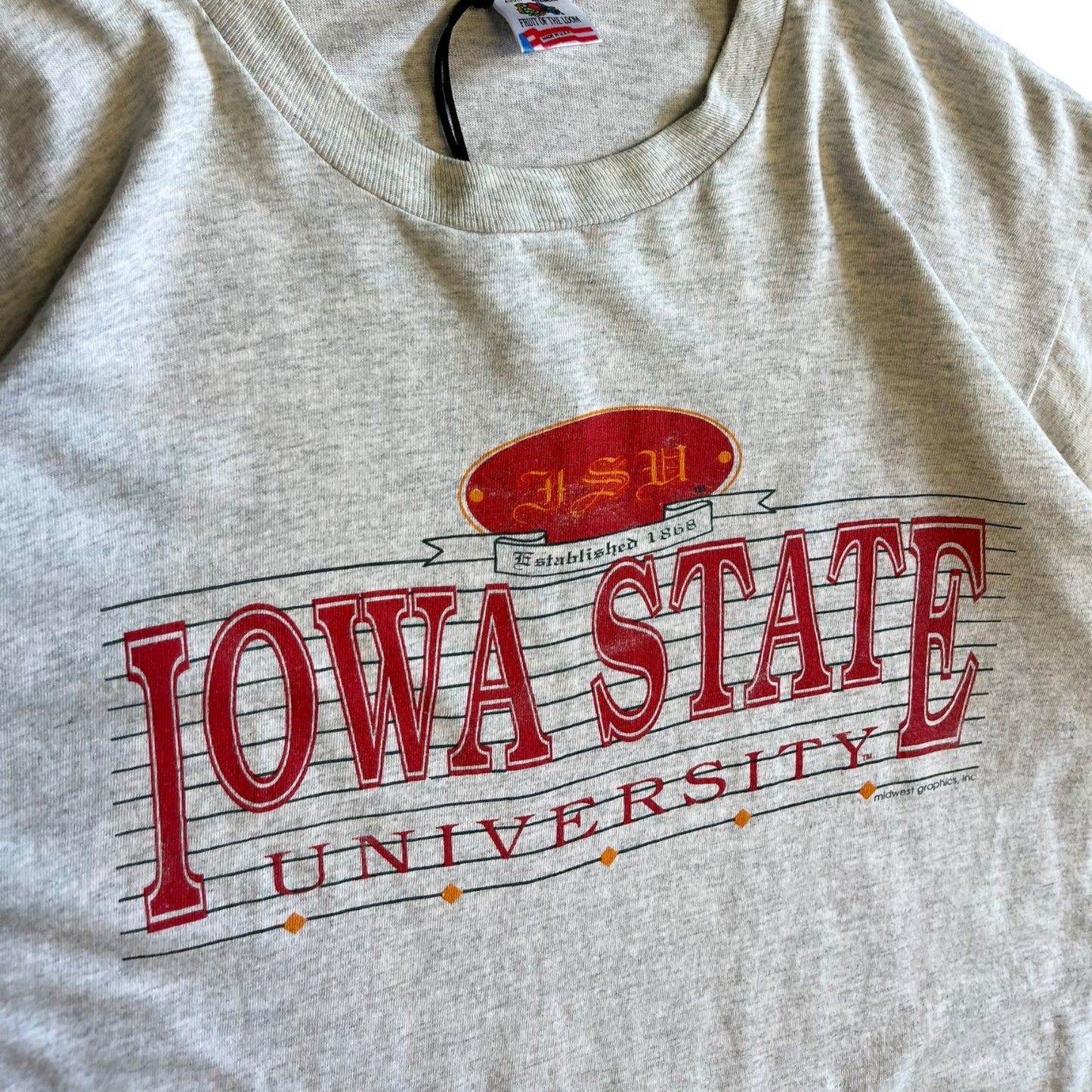 Vintage Iowa State University ISU Spell Out T Shirt