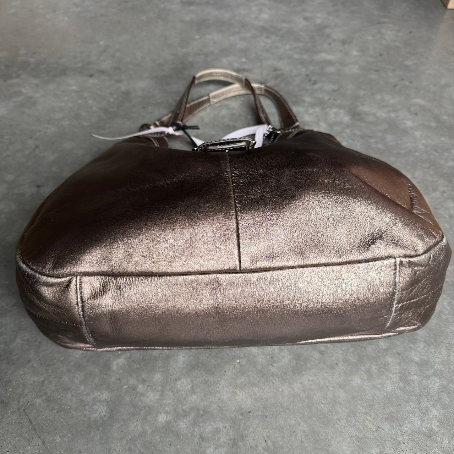 Y2K Coach SoHo Hobo Bag In Metallic Bronze