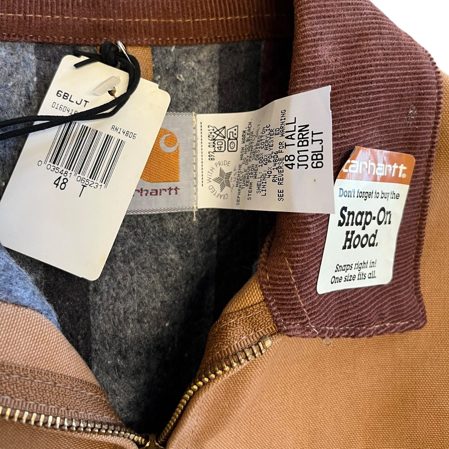 Carhartt J01 BRN 6BLJT Detroit - 48 T
