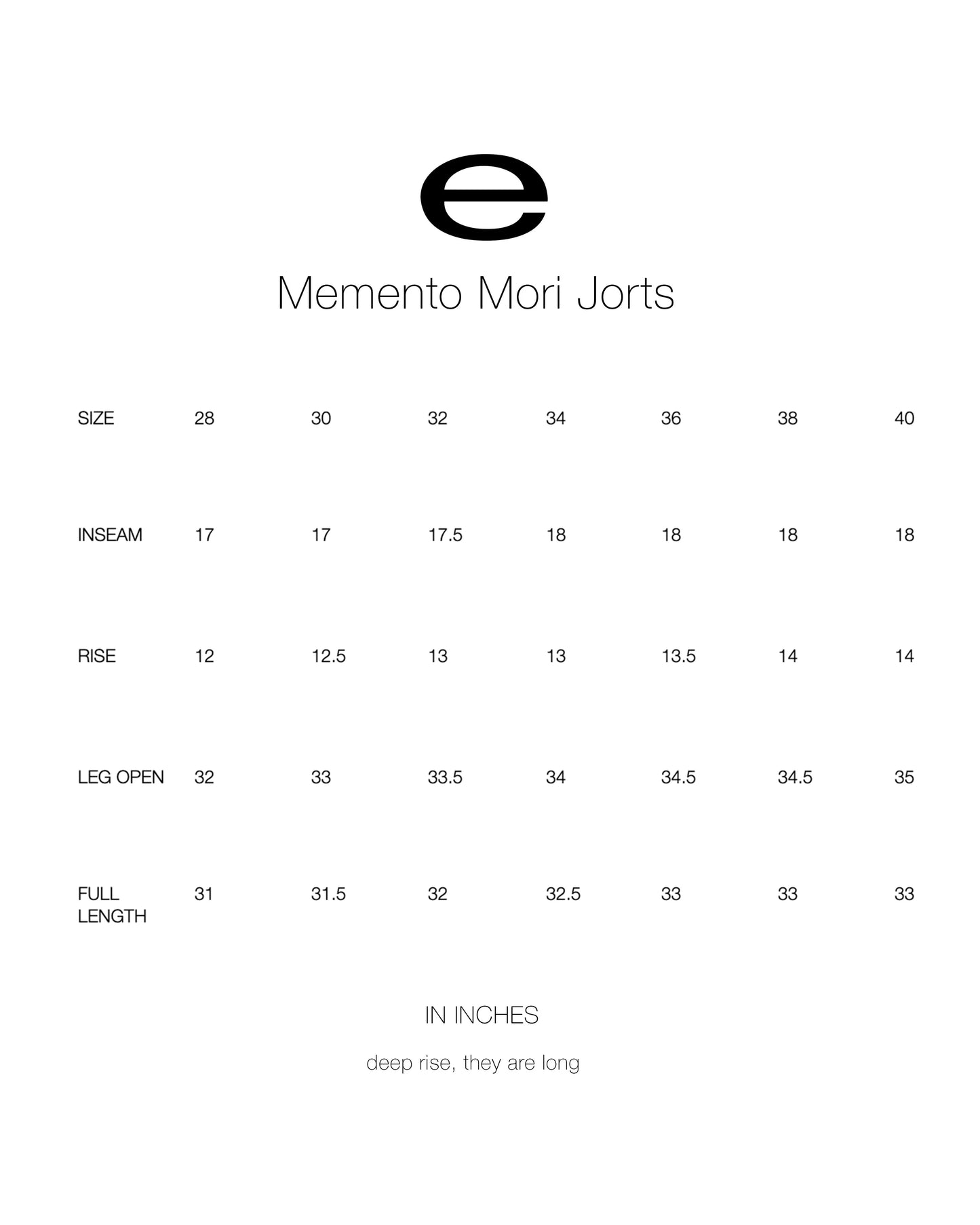 eforenything - Memento Mori LONGS (Raw Indigo)