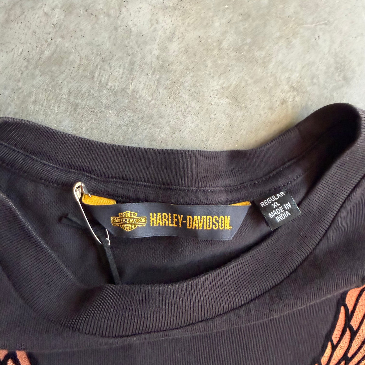 Harley Davidson Eagle With Emblem Cut and Sew Longsleeve