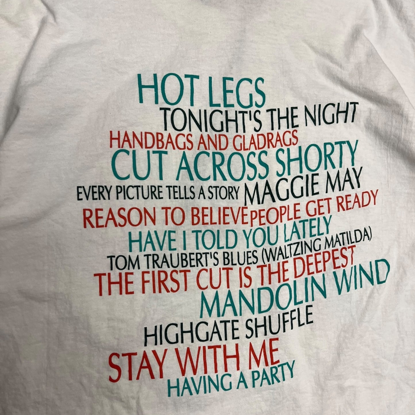 Vintage Rod Stewart A Night To Remember Tour T Shirt