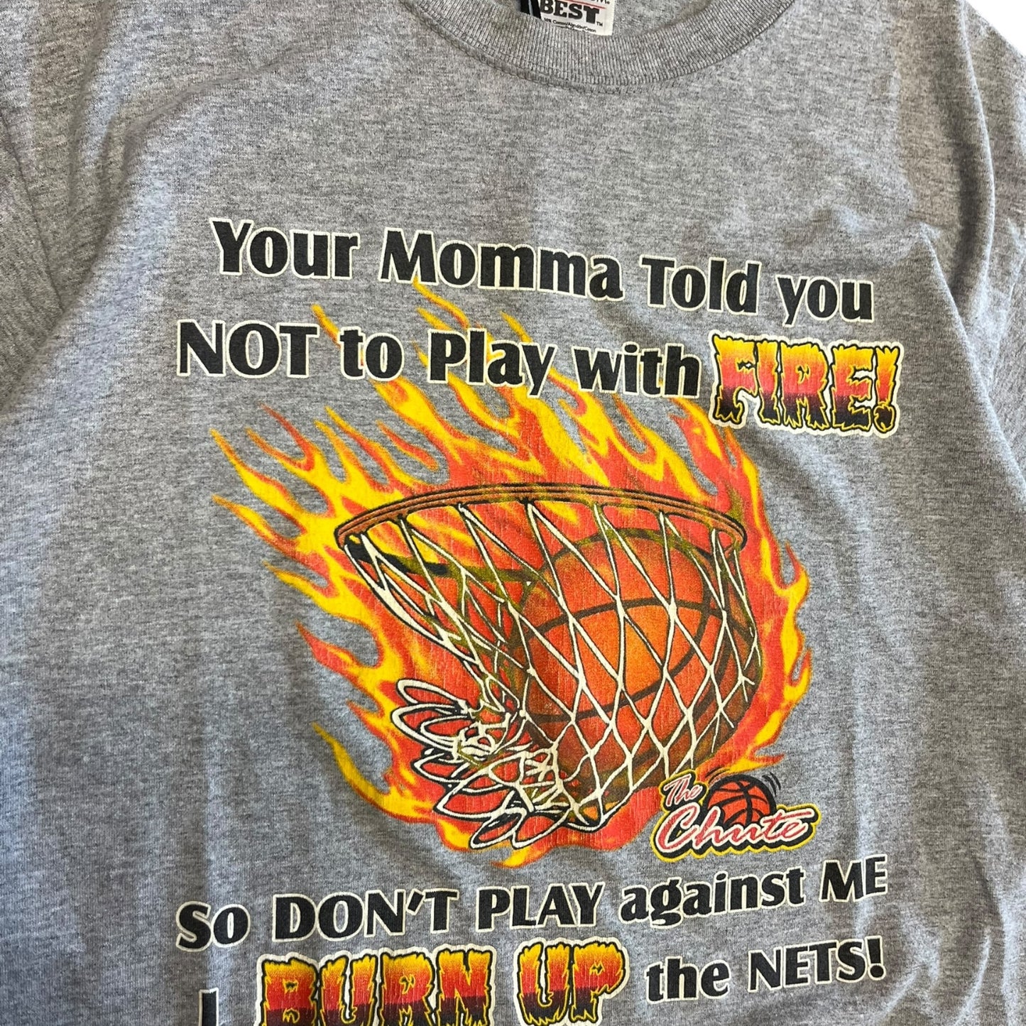 Y2K The Chute Flaming Basketball Quote Tee