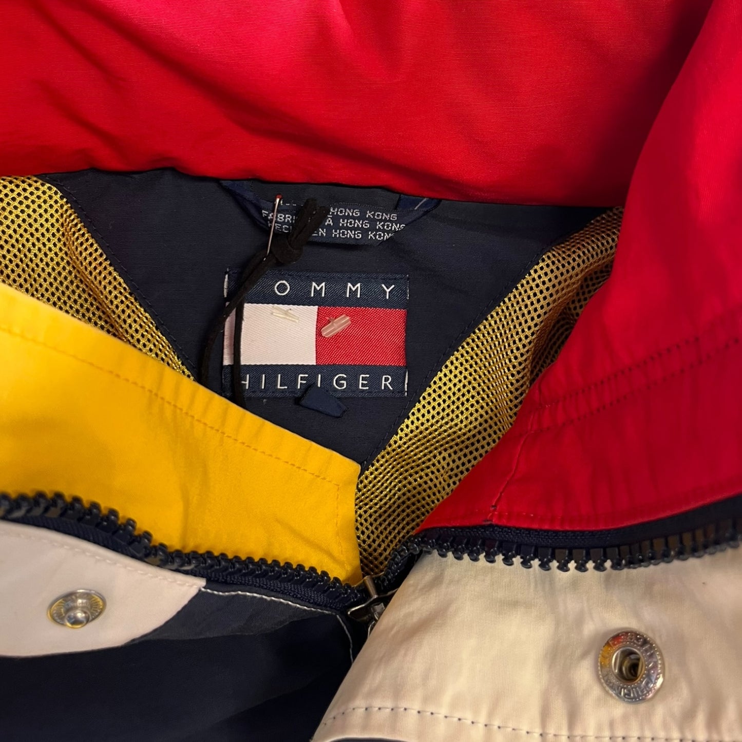 Vintage Tommy Hilfiger Navy & Yellow Color Block Jacket