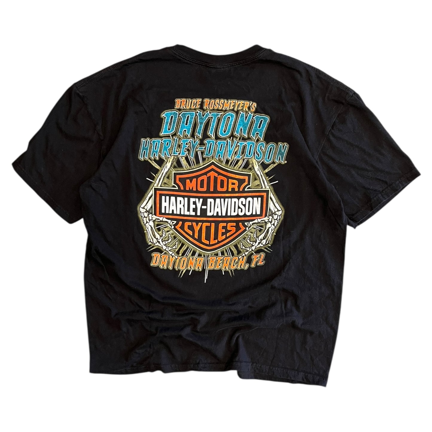 Y2K Harley Davidson Grim Reaper And Candles Tee