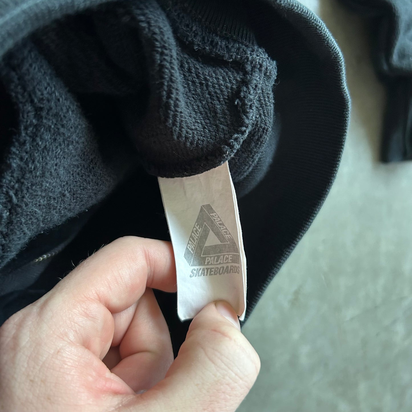 Palace Skateboards SS22 Alas Zip-Up Funnel Sweatshirt - Black