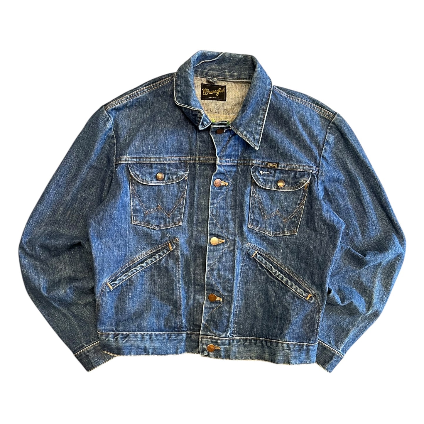 Vintage Wrangler Studded Denim Jacket with Dragon Embroidery