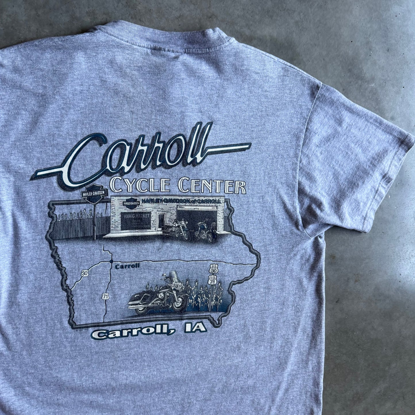 Vintage Carroll Harley Davidson ‘Classic’ Grey Tee