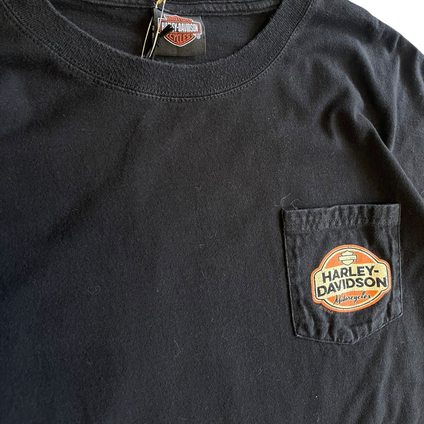 Harley Davidson Tulsa OK Hard Hat Pocket T Shirt