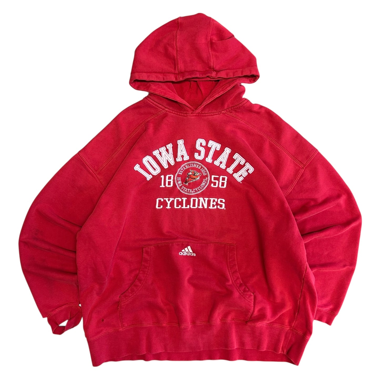 Y2K Adidas Iowa State Cyclones Red Hoodie