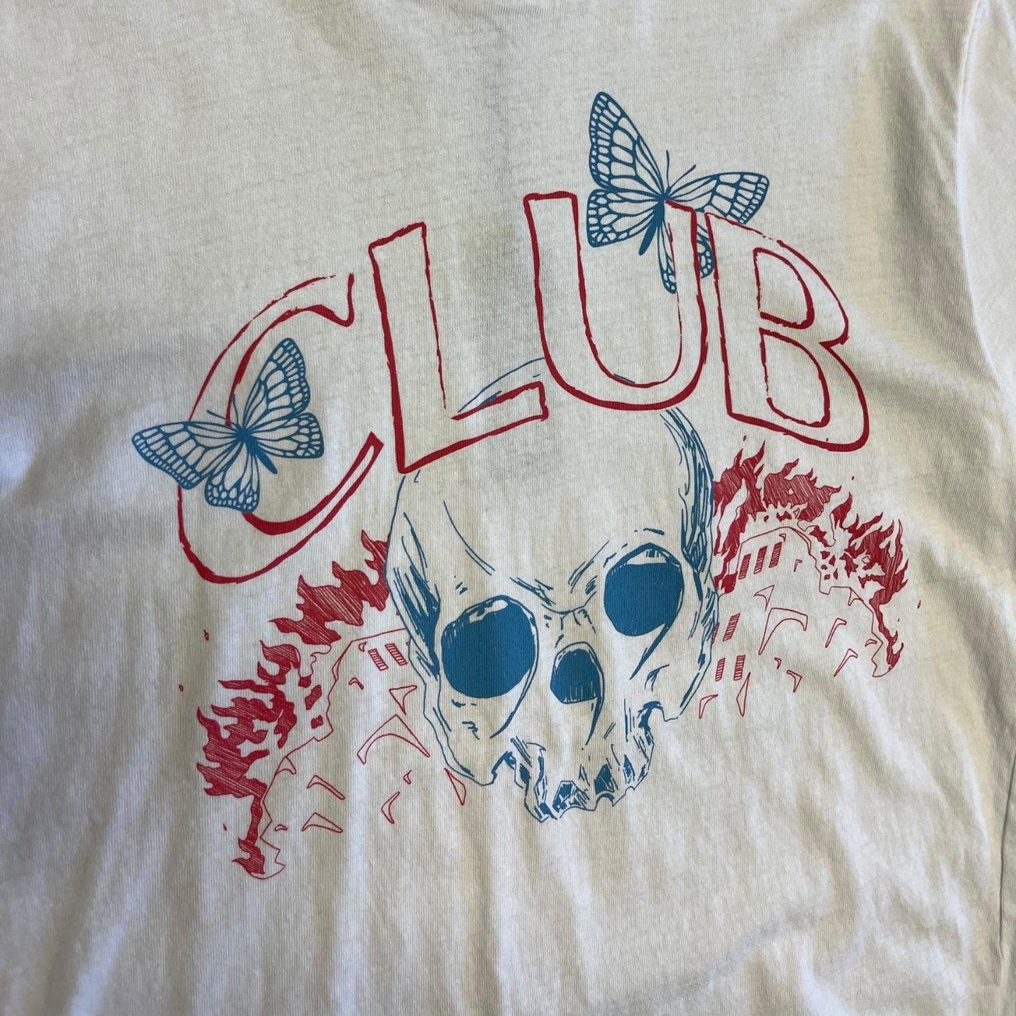 999 Club Skull Butterfly Tee