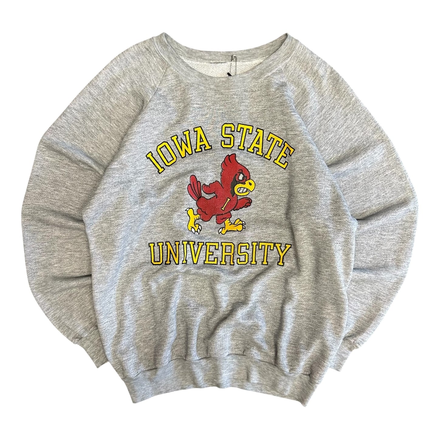 Vintage Iowa State University Cy Grey Raglan Sweatshirt