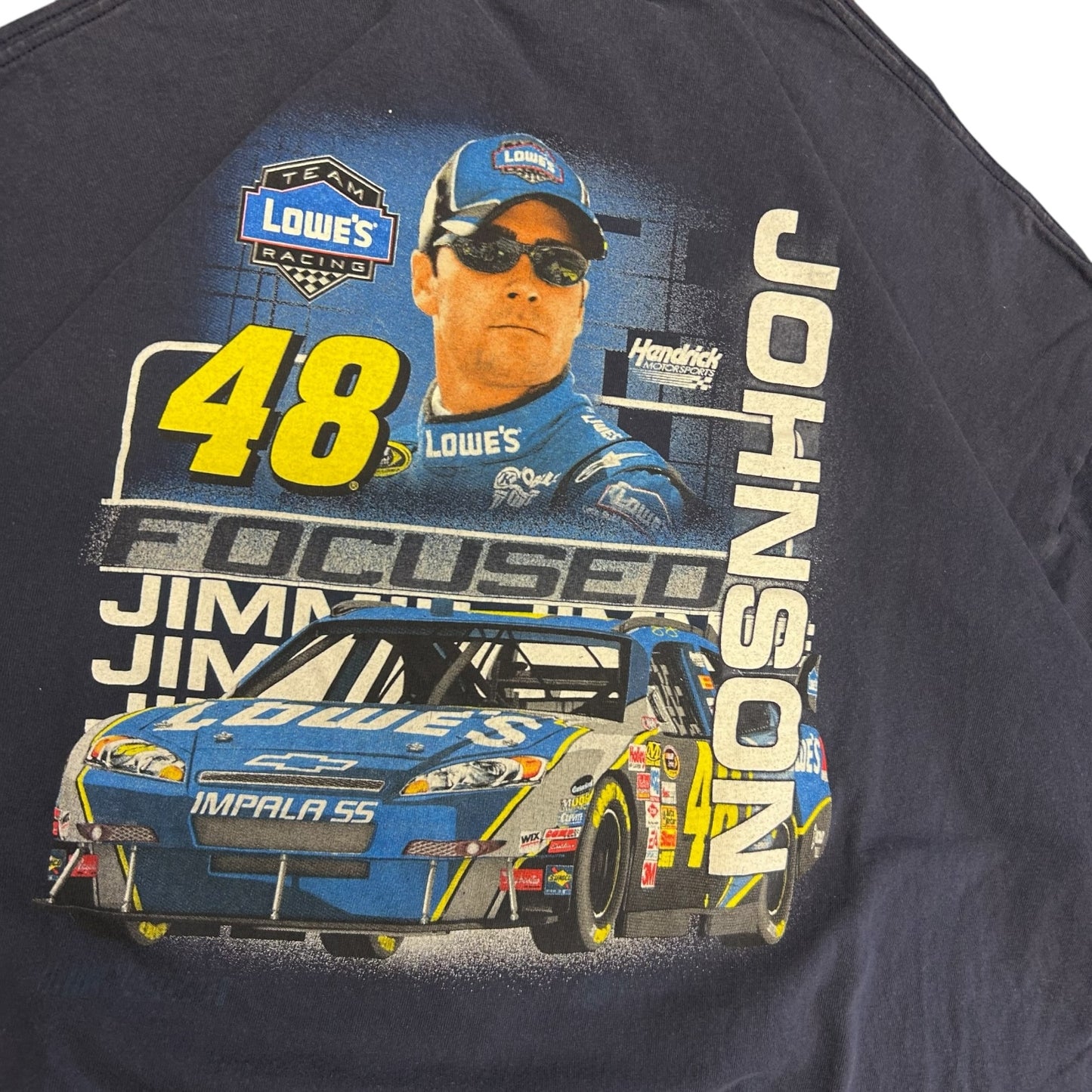 Y2K Jimmie Johnson Spell out And Signature Tee