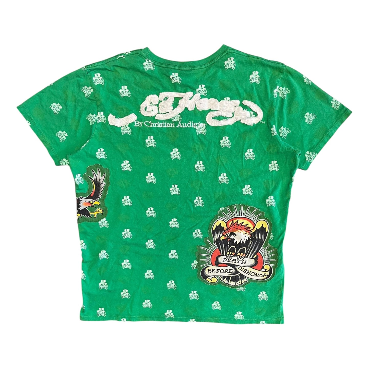 Y2K Ed Hardy Christian Audigier AOP Tee