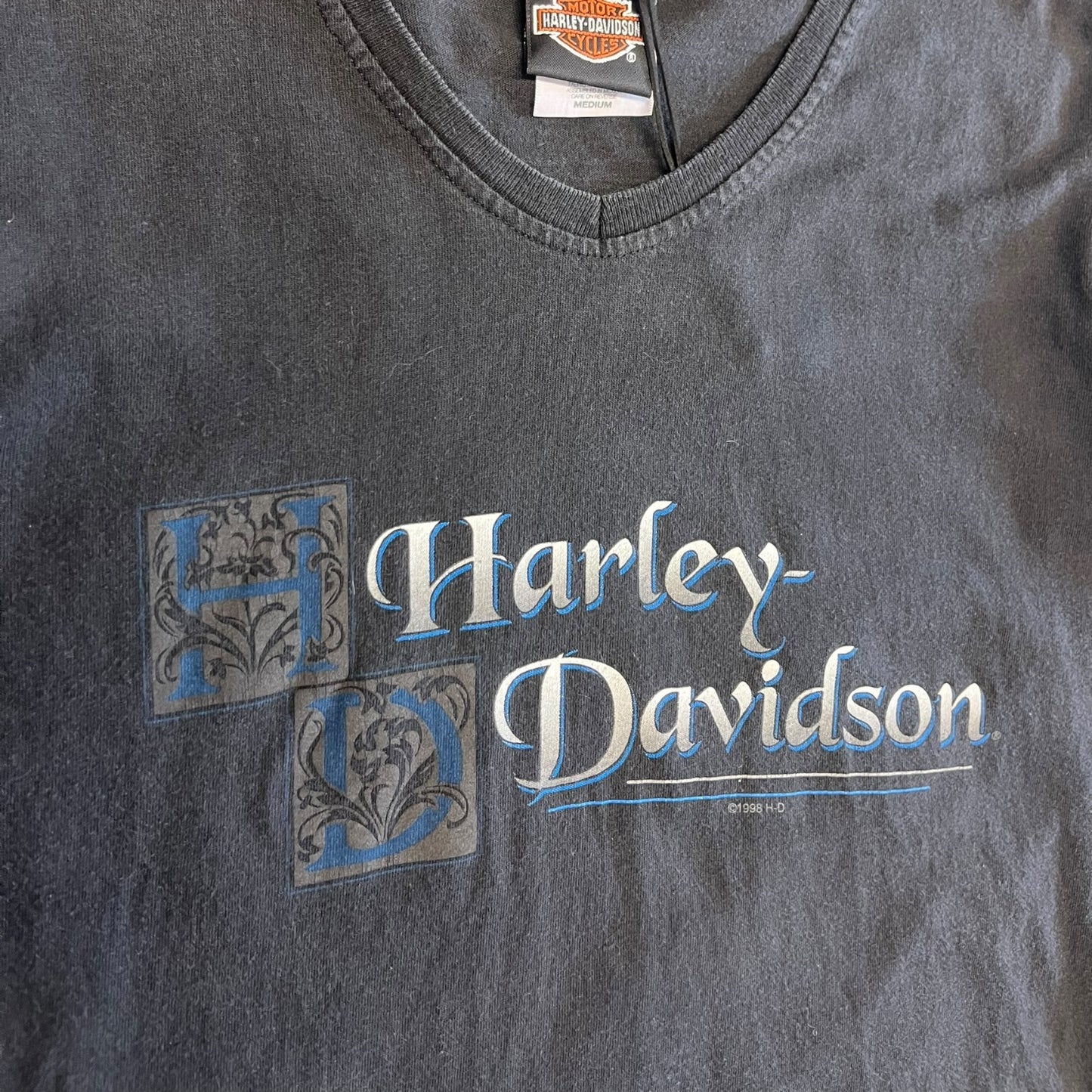 Women’s Vintage Harley Davidson Script Spellout T Shirt