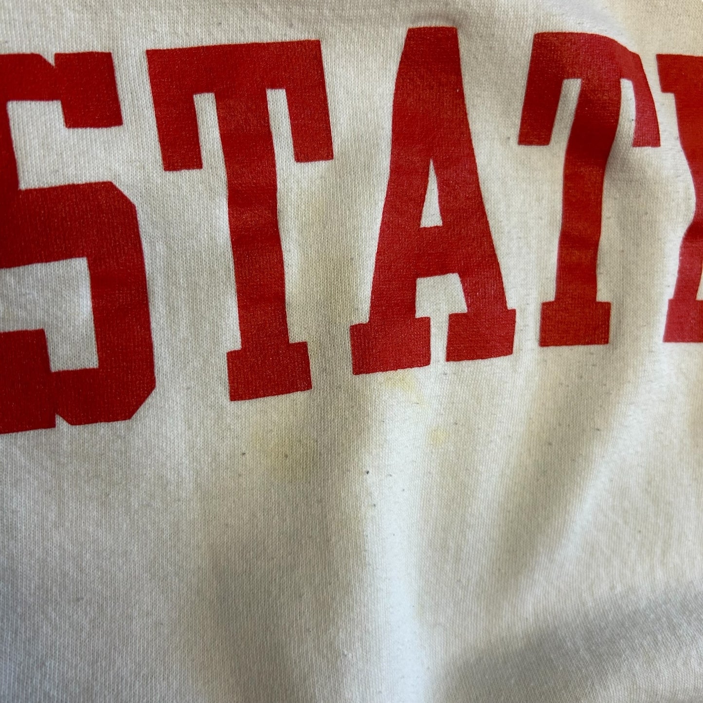 Vintage Russell Iowa State White & Red Sweatshirt