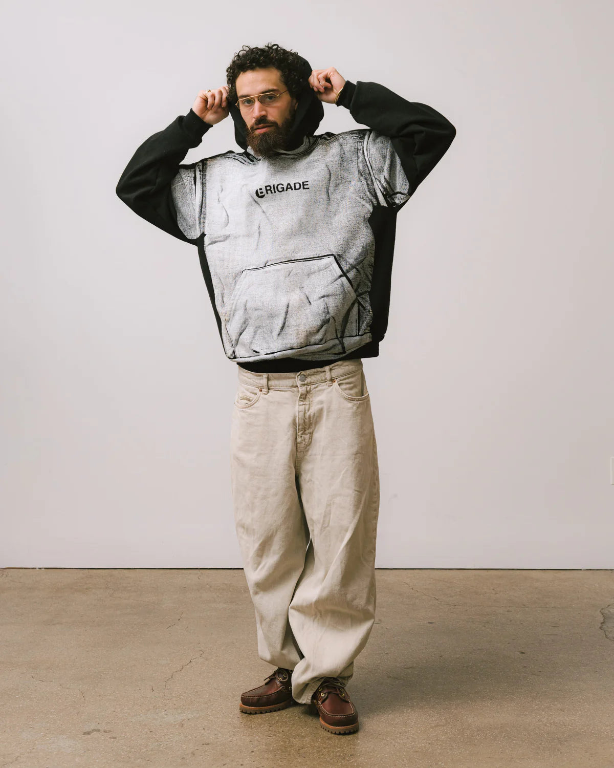 Brigade - Tromp-l'oeil Logo Tee Hoodie