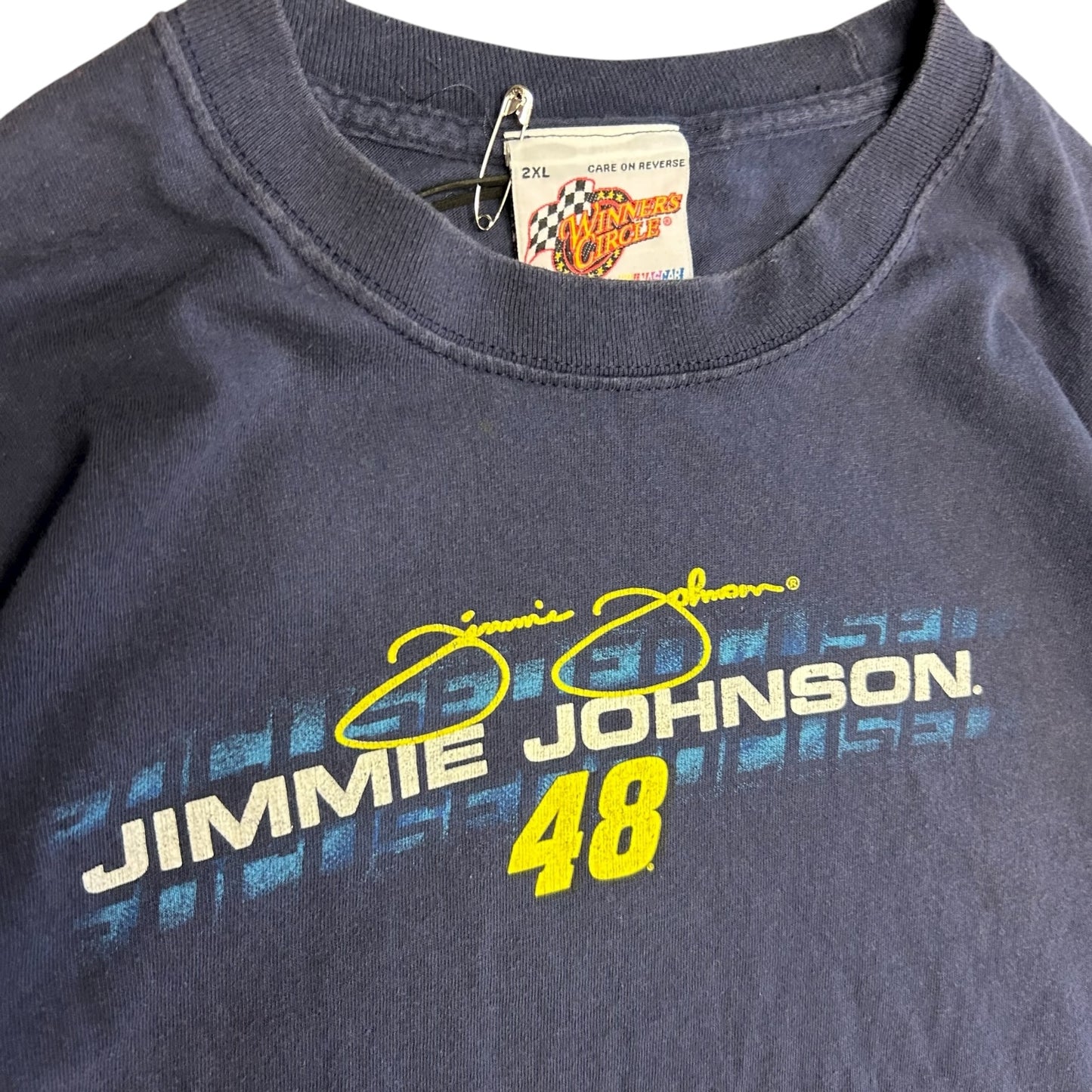 Y2K Jimmie Johnson Spell out And Signature Tee