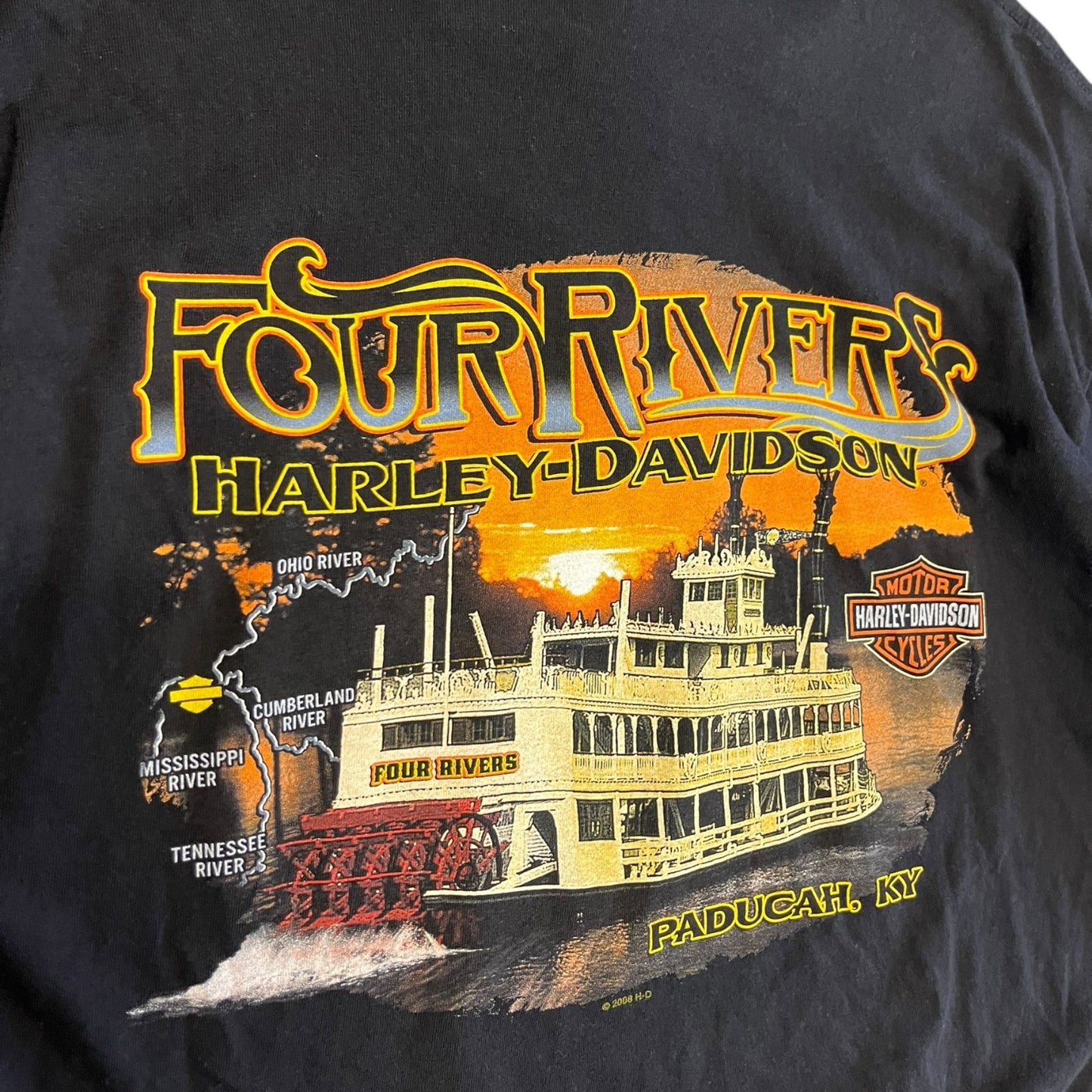 Y2K Harley Davidson Four Rivers Women Tee