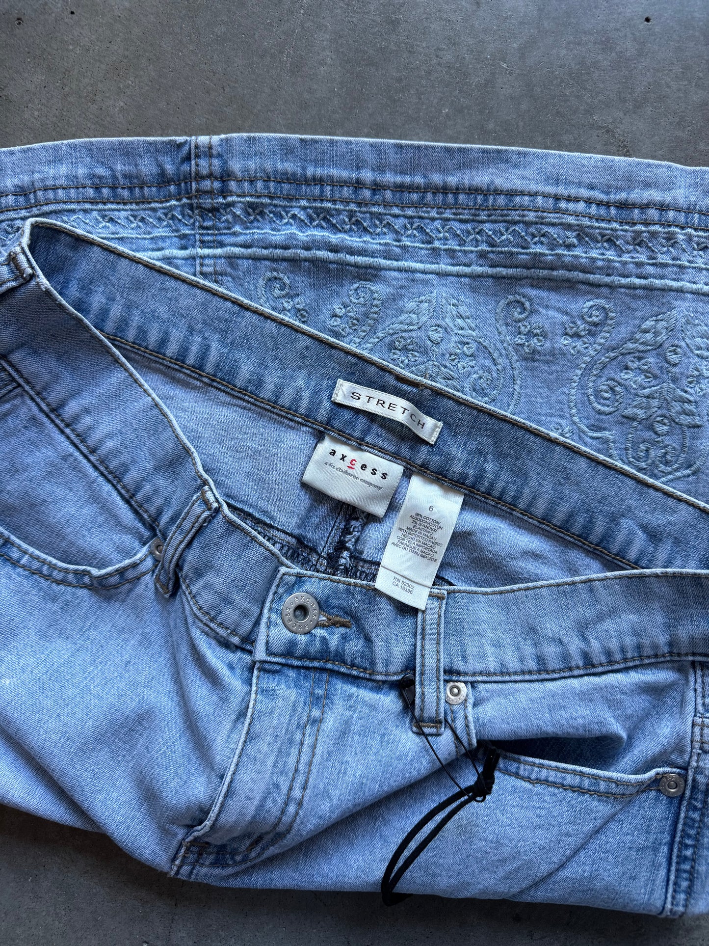 Women’s Y2K Access Embroidered Denim Mini Skirt