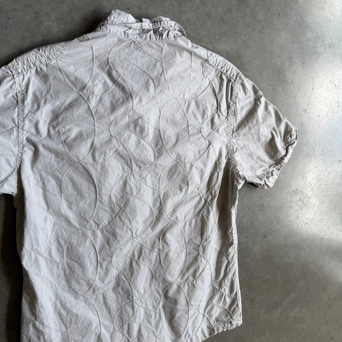 Y2K Recess Spiral Stitch Utility Button Up