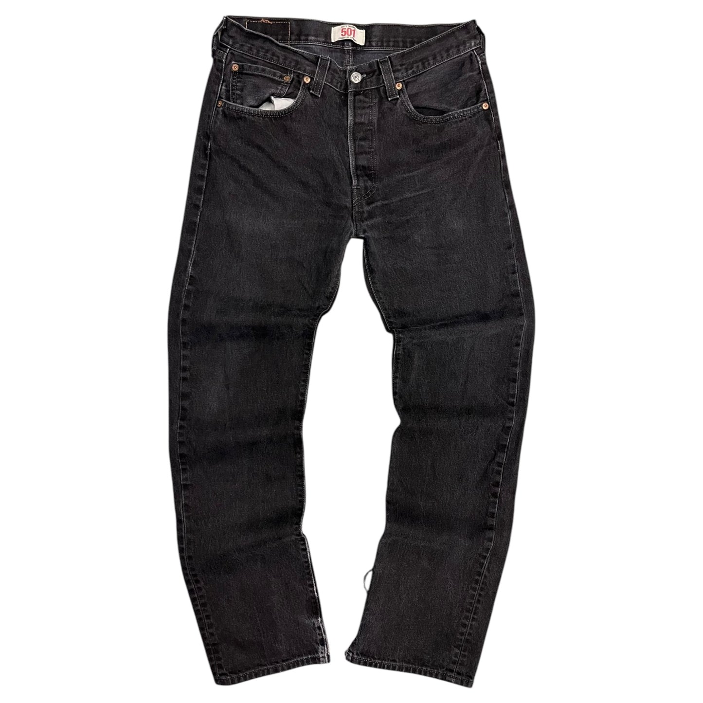 Vintage Levi’s 501 Straight Leg Button Fly Black Jeans