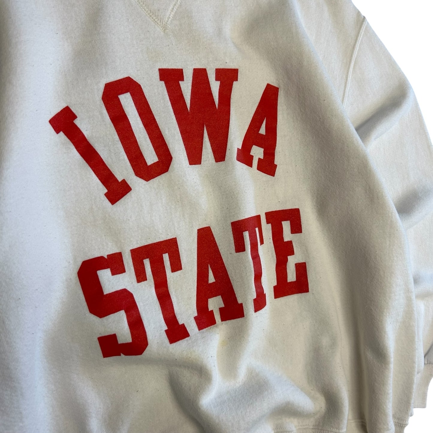 Vintage Russell Iowa State White & Red Sweatshirt
