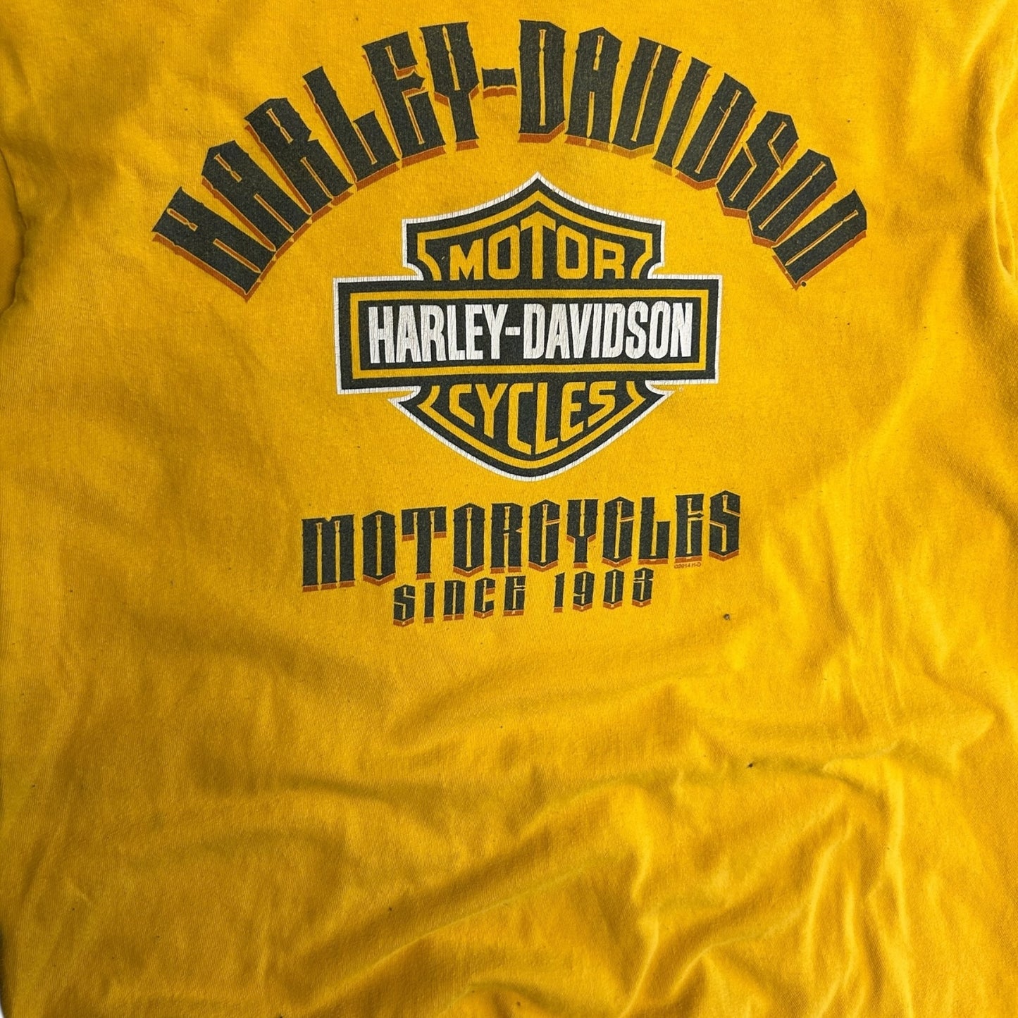 Y2K Yellow Harley Davidson St. Paul Tee