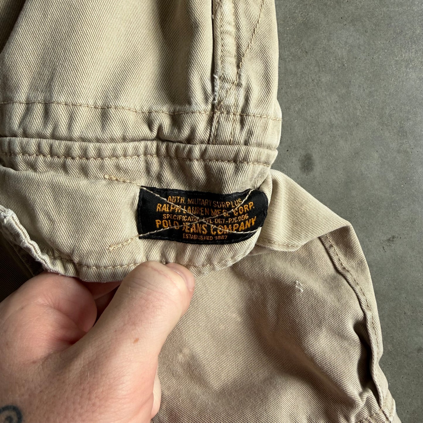 Y2K Polo Jeans Co Ralph Lauren Khaki Cargo Pants