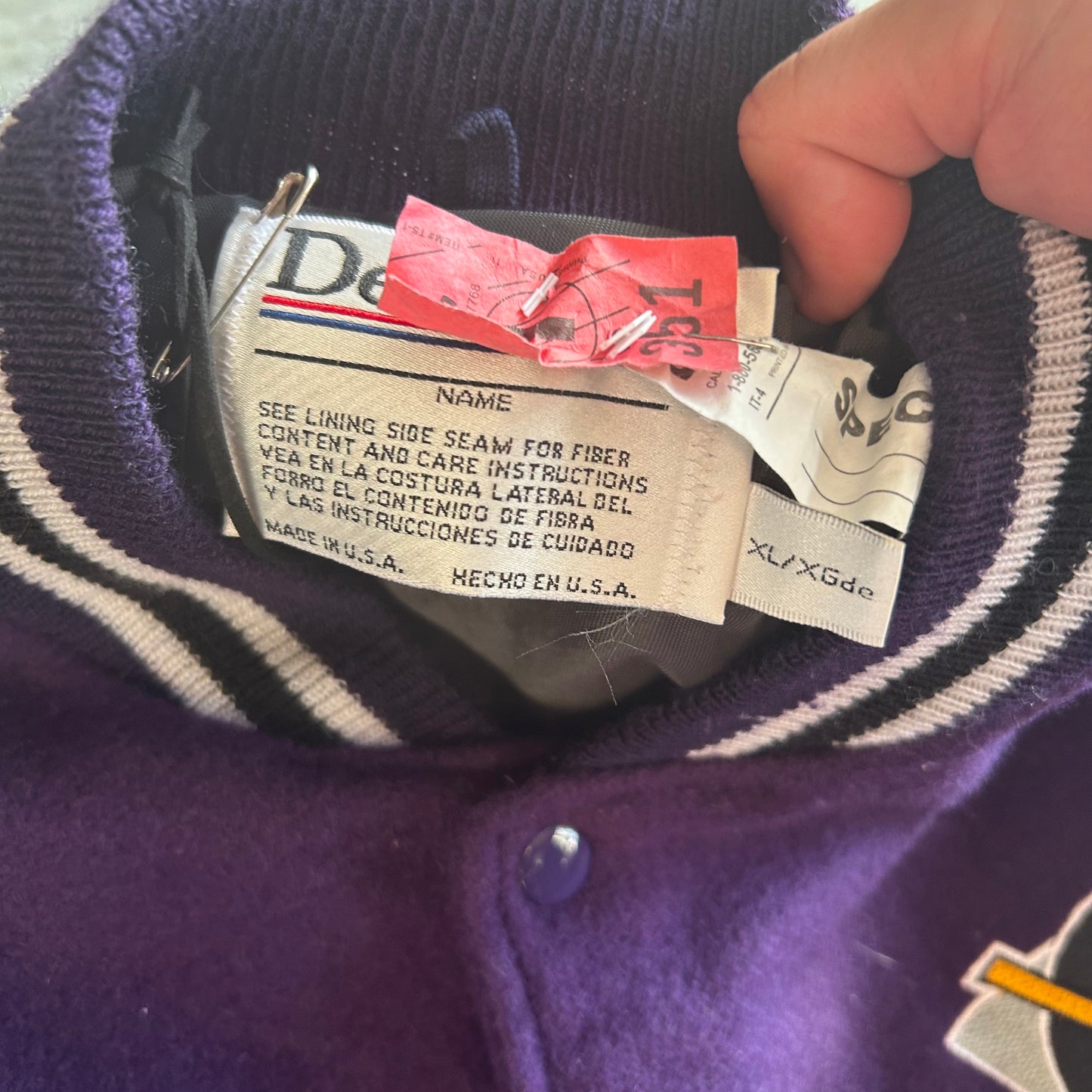 Vintage DeLong Anaheim Mighty Ducks Varsity Jacket