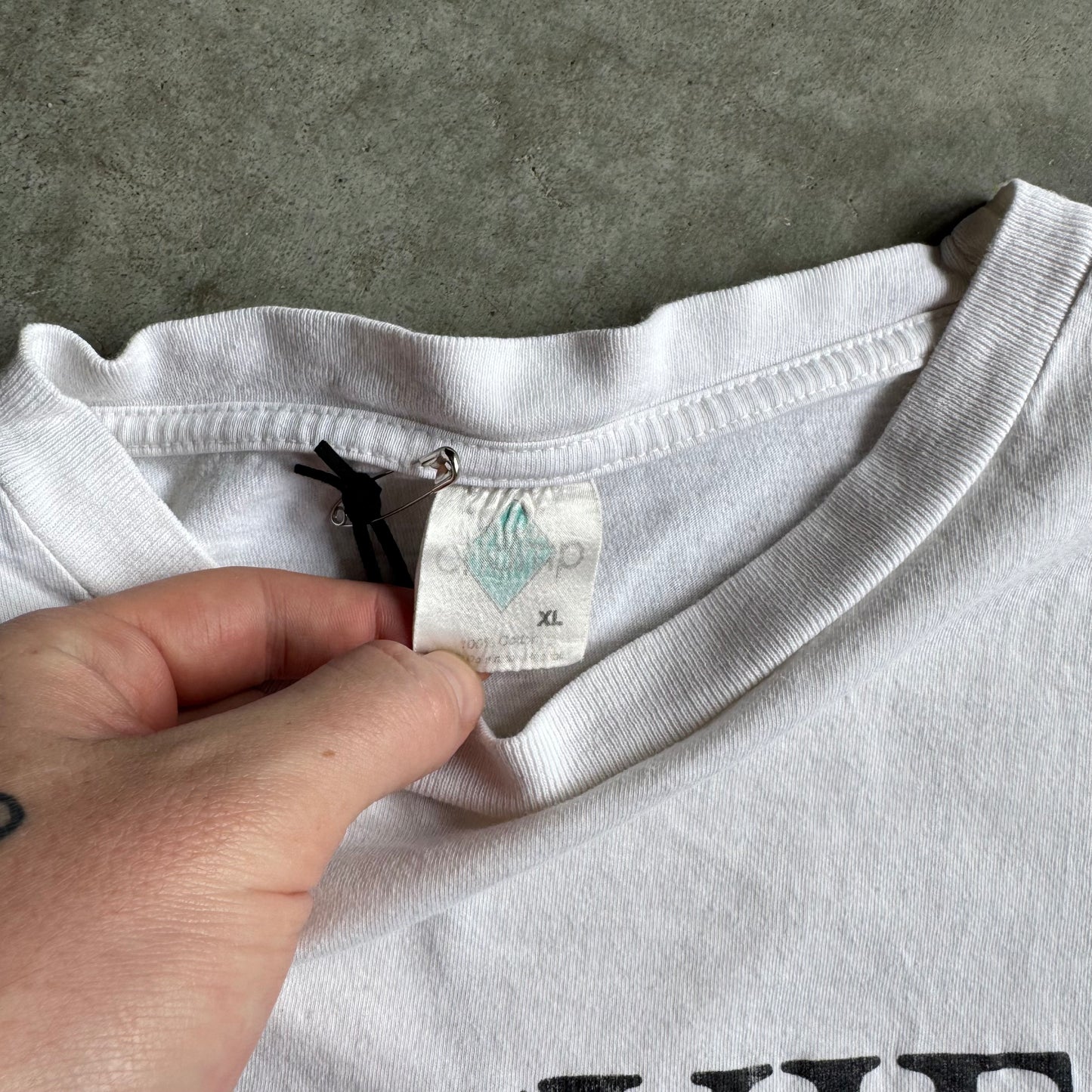 Vintage “Rockies” Spell-Out White Tee