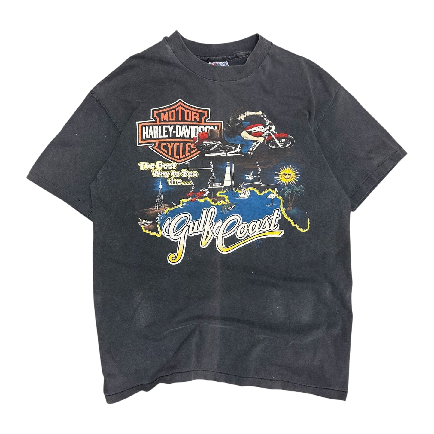 Vintage 1989 Harley Davidson Gulf Coast Tee