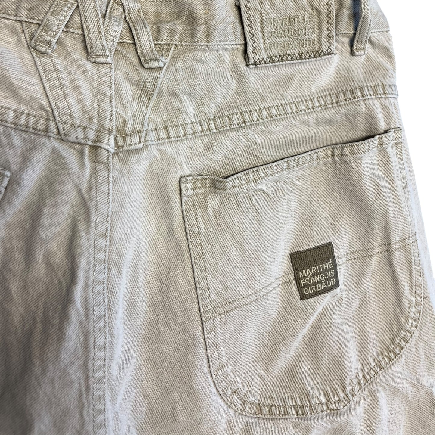 Y2K Blue Marithé + Francois Girbaud Authentic Tan Shorts 