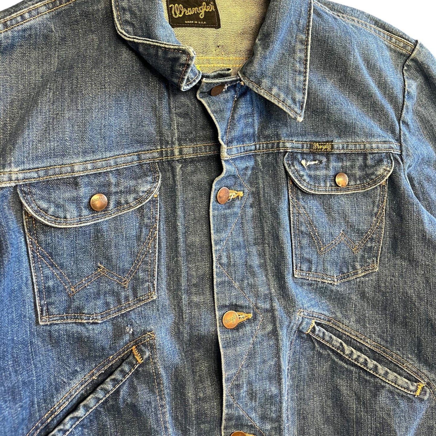 Vintage Wrangler Studded Denim Jacket with Dragon Embroidery
