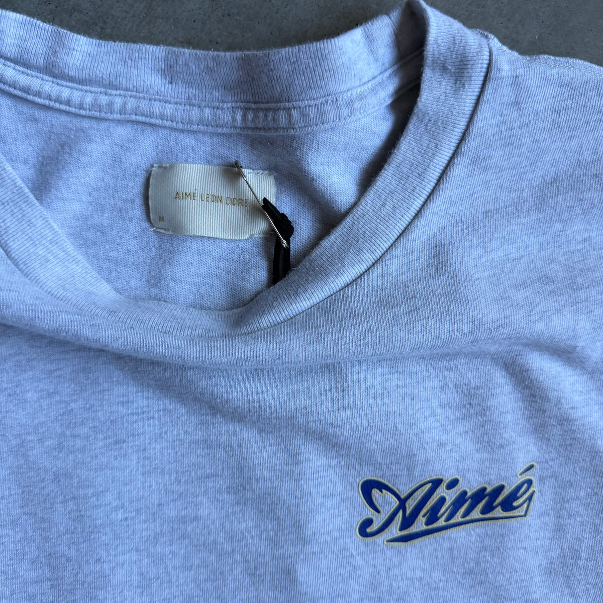 Aimé Leon Dore Script Logo Gray Tee