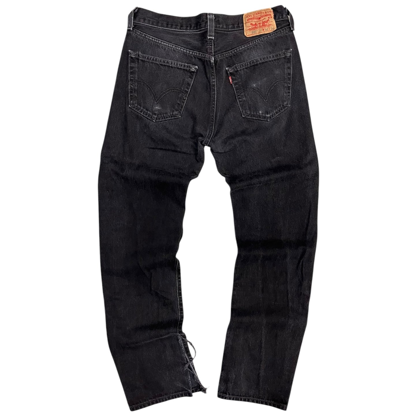 Vintage Levi’s 501 Straight Leg Button Fly Black Jeans