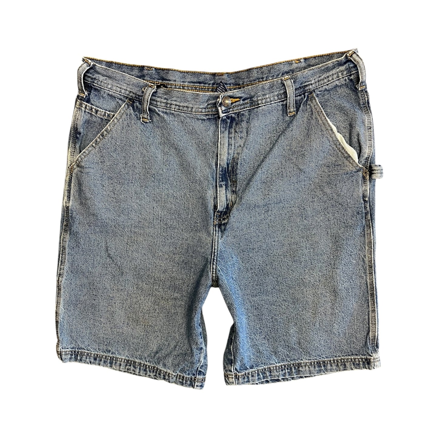 Vintage Rugged Wear Light Wash Denim Jean Shorts 