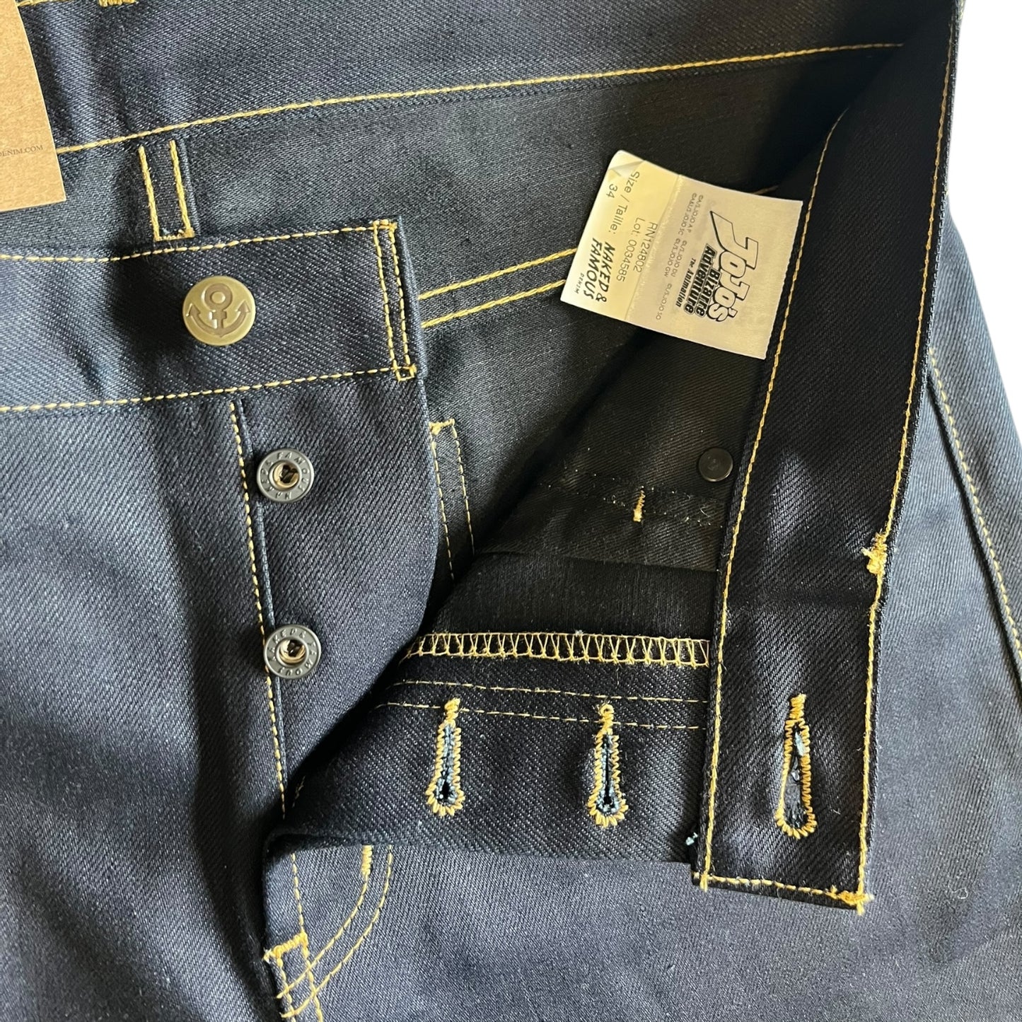 Naked & Famous x JoJo’s Bizarre Adventure Super Guy Raw Denim