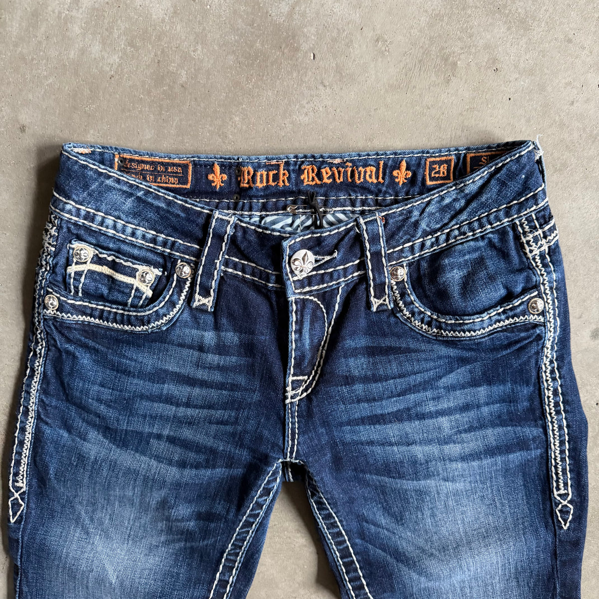 Women’s Rock Revival Shelly Boot Cut Flair Jeans Dark Wash