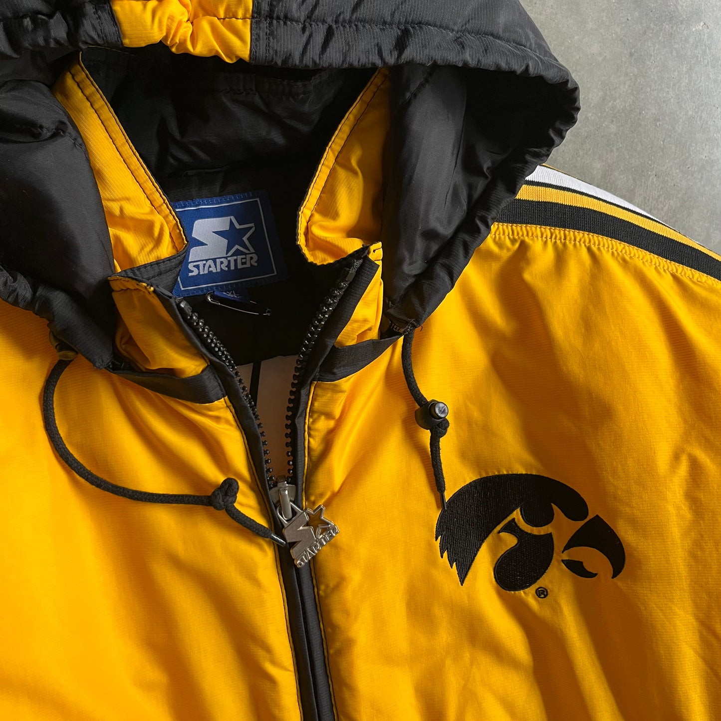 Vintage Starter Iowa Hawkeyes Layered Coat