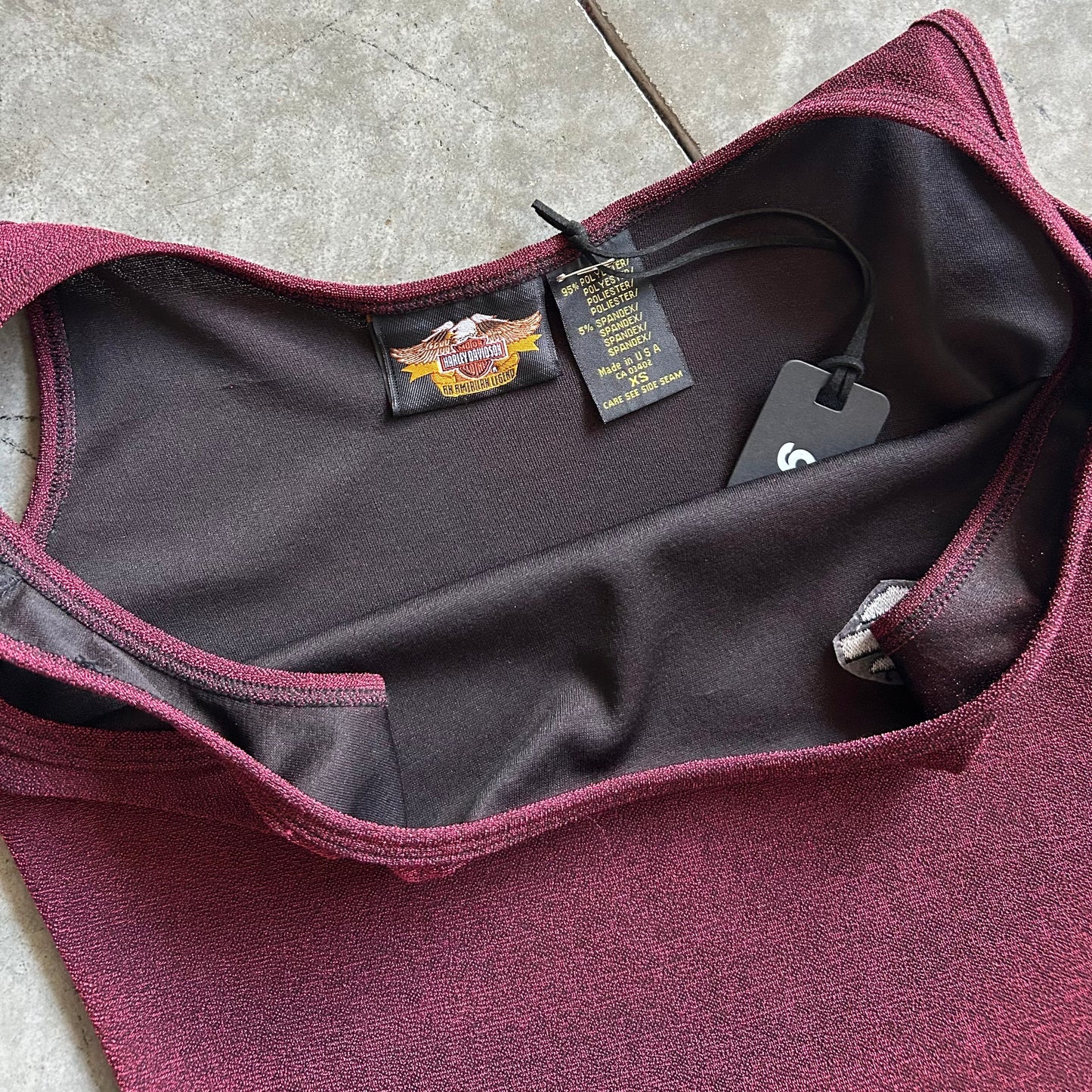 Women’s Vintage Harley Davidson Red Shimmer Tank