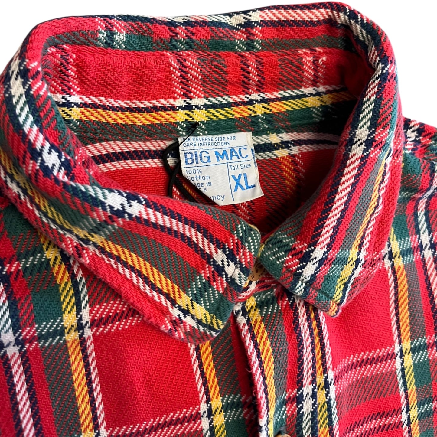 Vintage Big Mac Plaid Scarecrow Flannel Shirt