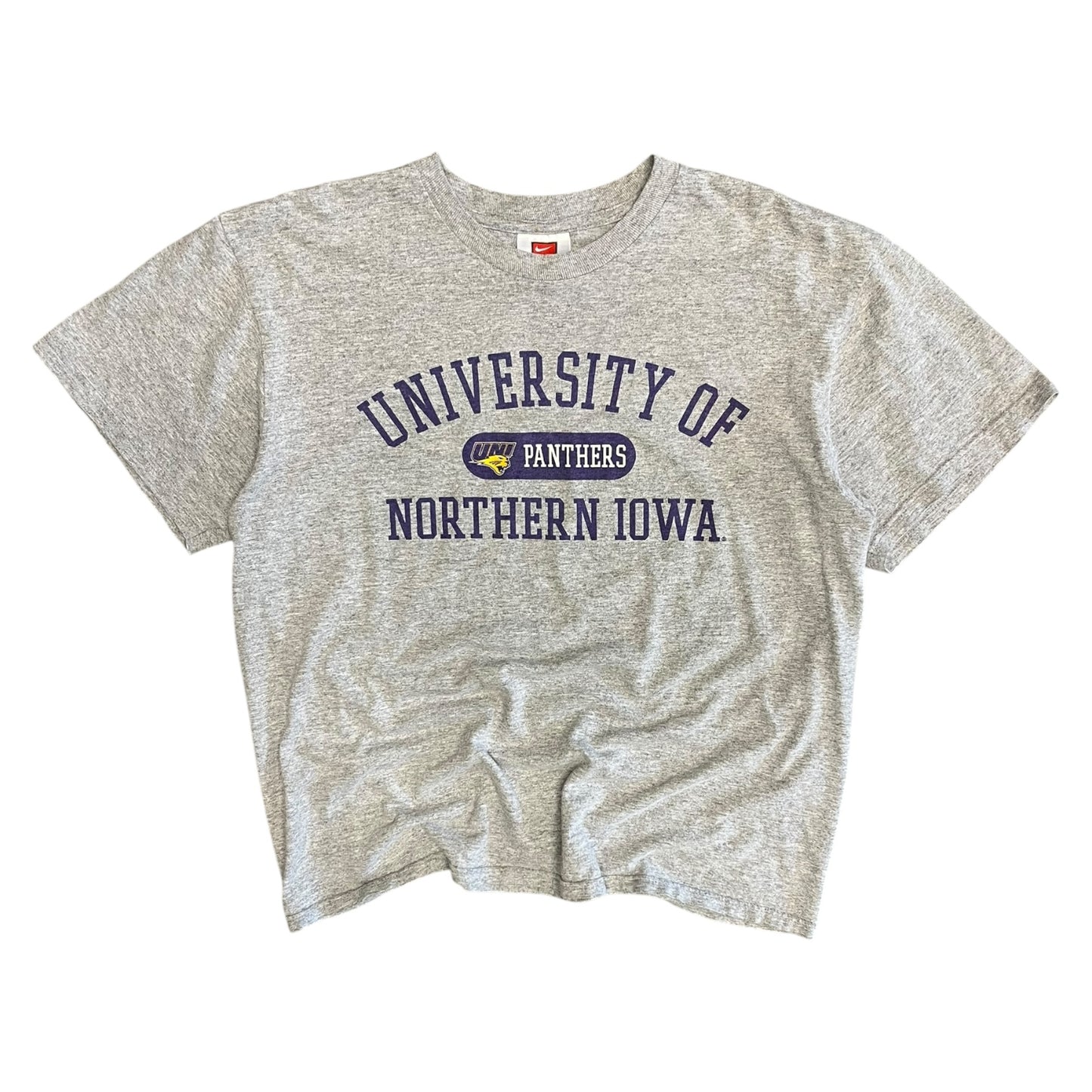 Y2K Nike University Of Northern Iowa Panthers Grey Tee