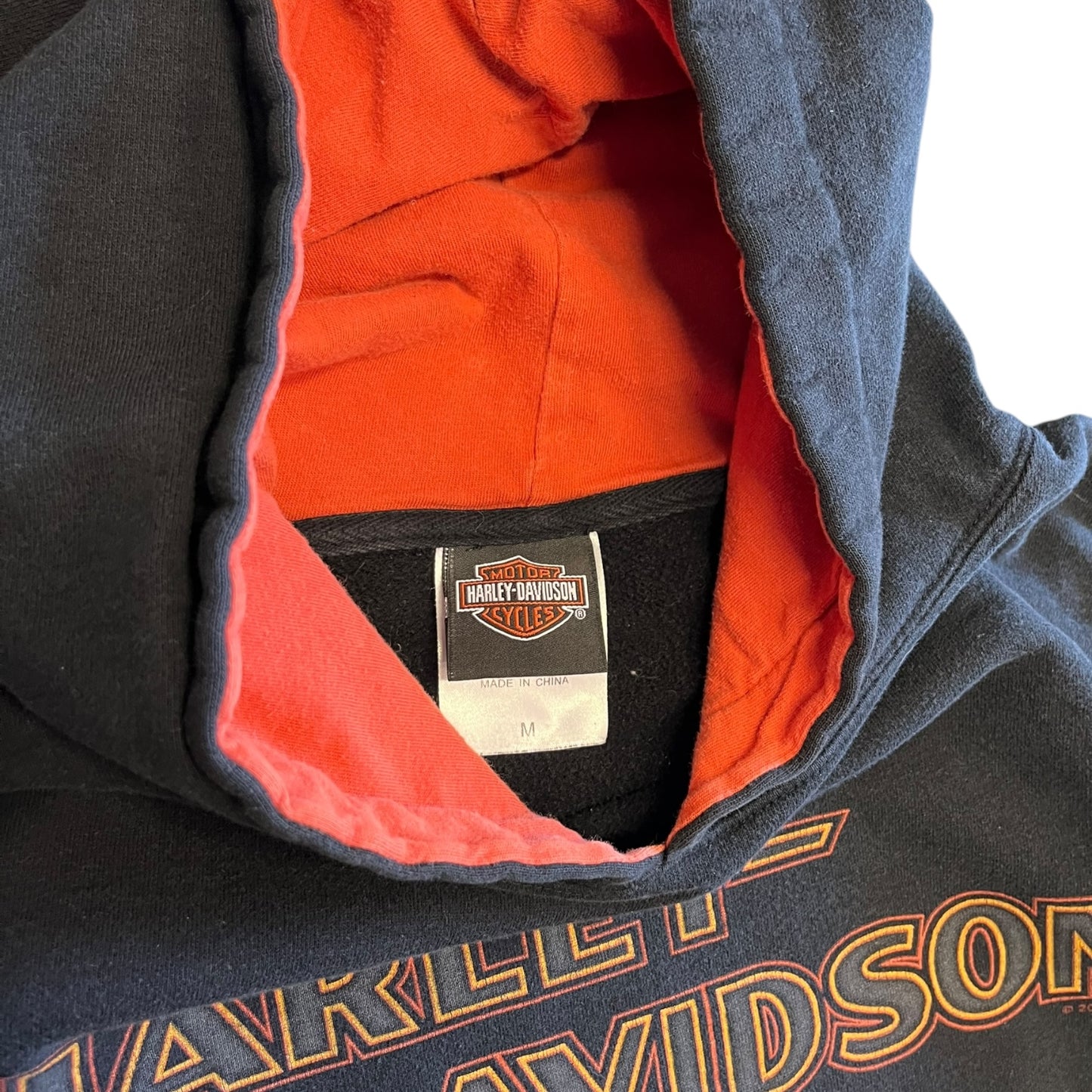 Y2K Harley Davidson Flaming Pocket Hoodie
